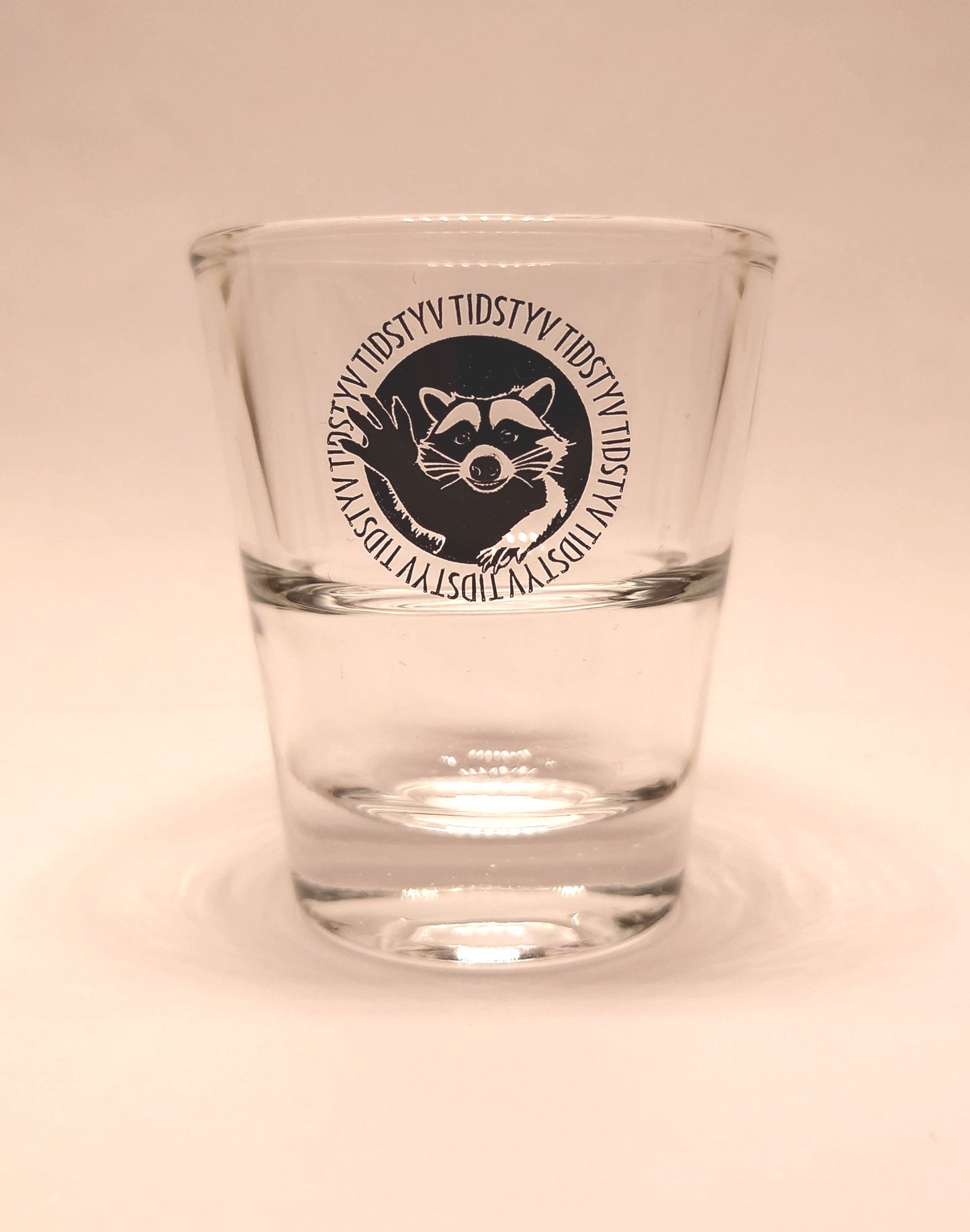 Shot Glass with Tydstyv Logo